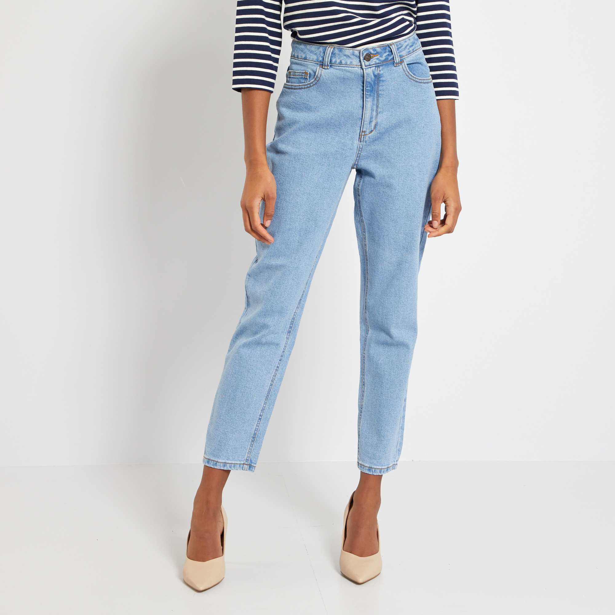 jean coupe mom taille haute