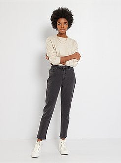 Jean mom taille très haute - Kiabi