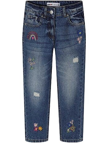 Jean motif/style brodé - minoti