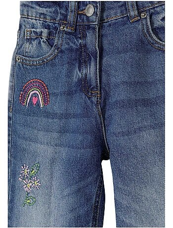 Jean motif/style brodé - minoti