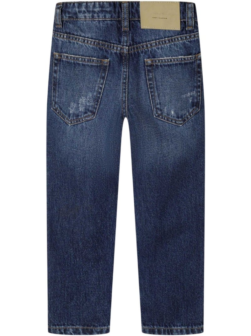 Jean motif/style déchiré - minoti Bleu foncé - Kiabi