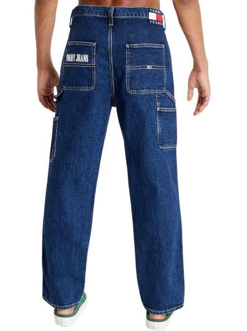 Jean motif/style logo - tommy hilfiger Bleu marine - Kiabi