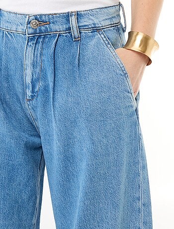 Jean palazzo à coupe large et taille haute