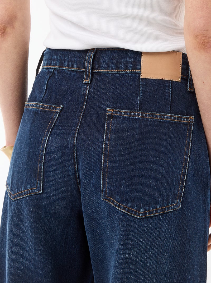 Jean palazzo à coupe large et taille haute Bleu - Kiabi