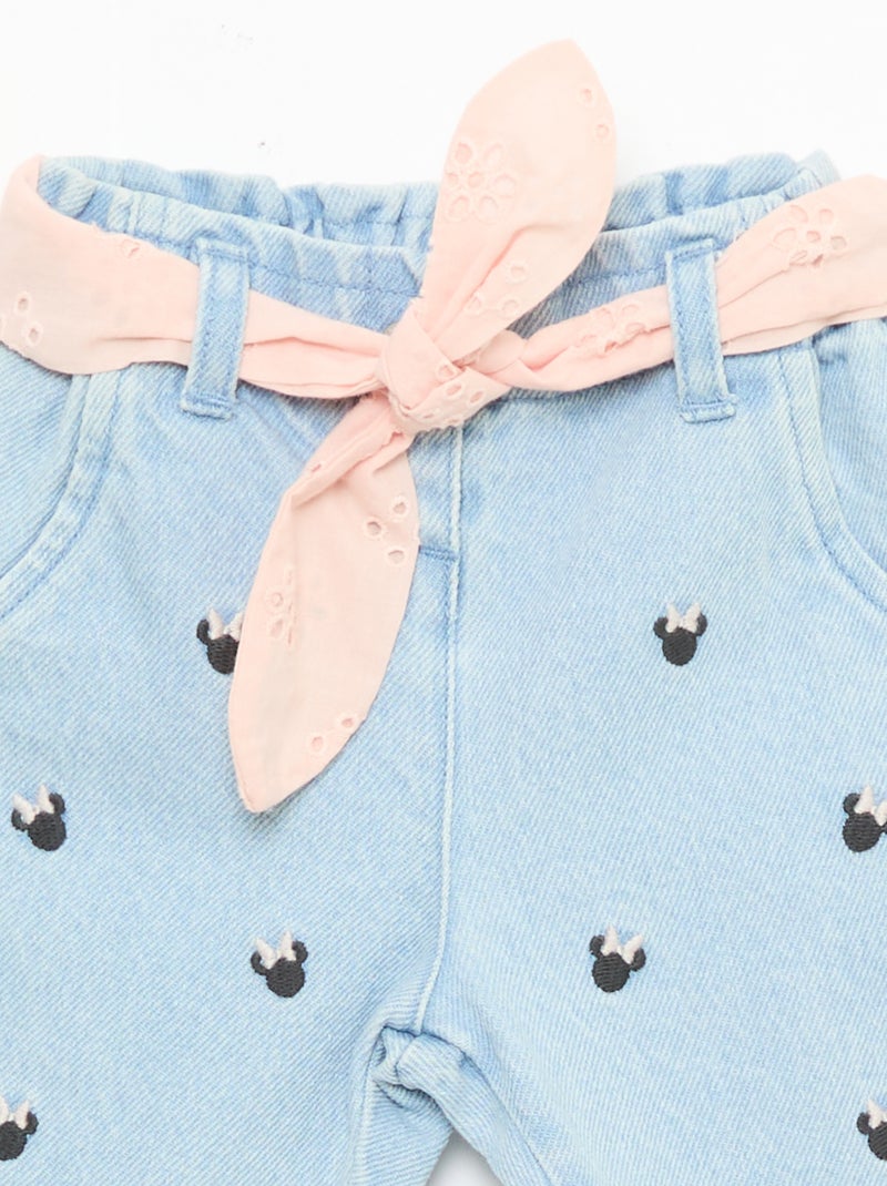 Jean paperbag à motif 'Minnie' 'Disney' Bleu - Kiabi