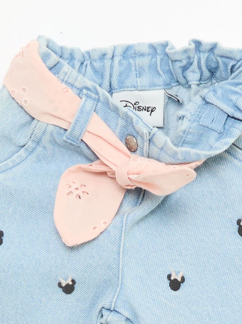 Jean paperbag à motif 'Minnie' 'Disney' Bleu - Kiabi