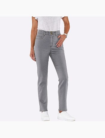 Jean paperbag avec ceinture élastique et poches pratiques - Taille courte - Moda Vilona