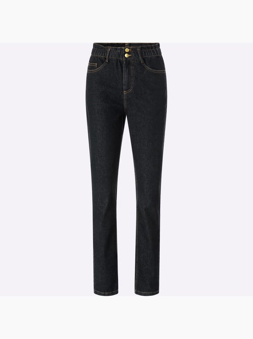 Jean paperbag avec ceinture élastique et poches pratiques - Taille courte - Moda Vilona - Kiabi Jean paperbag avec ceinture élastique et poches pratiques - Taille courte - Moda Vilona - Kiabi