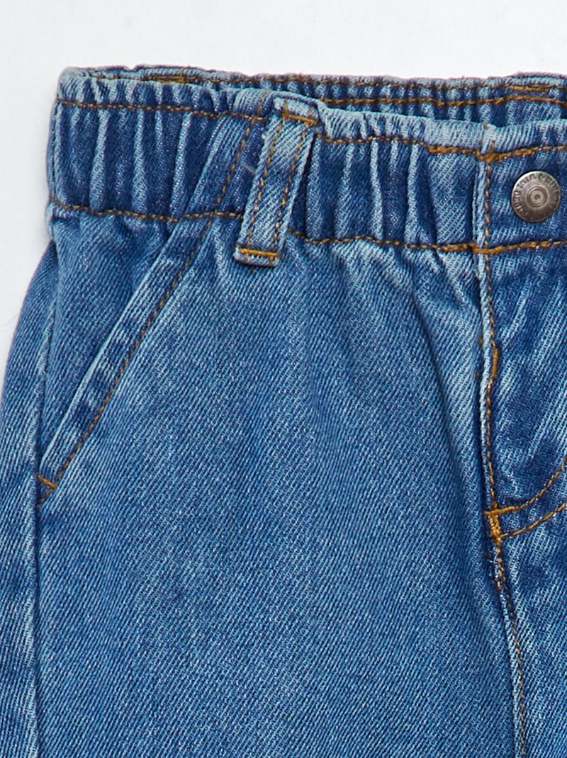 Jean paperbag Bleu - Kiabi