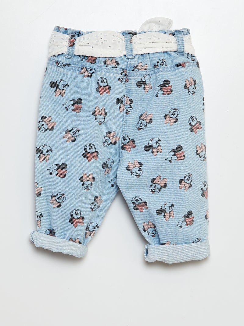 Jean paperbag Bleu - Kiabi