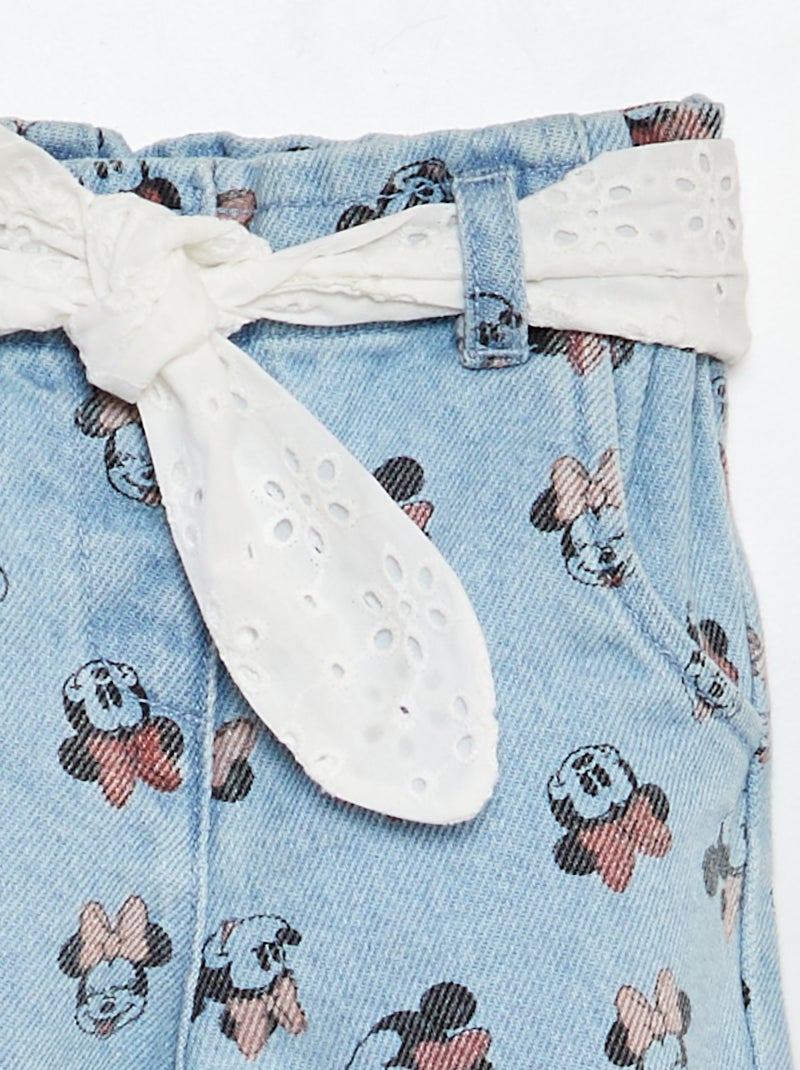 Jean paperbag Bleu - Kiabi