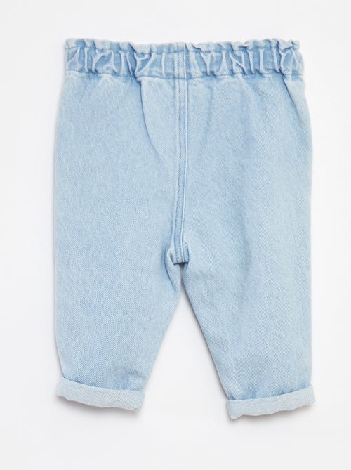 Jean paperbag 'Disney' avec revers à la base - Kiabi