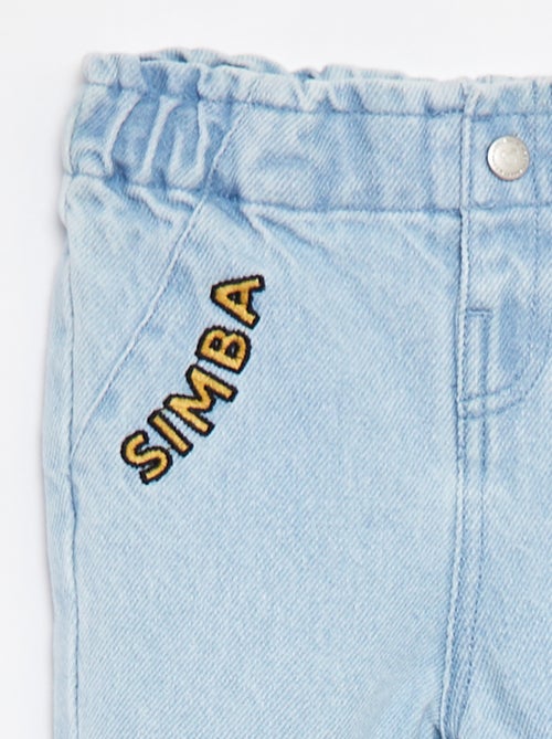 Jean paperbag 'Disney' avec revers à la base - Kiabi