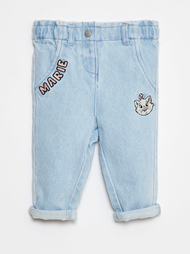 Jean paperbag 'Disney' revers à base Bleu - Kiabi