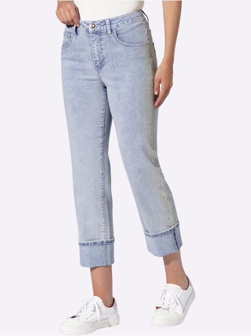 Jean Petites Pierres Brillantes Fantaisie - Taille Standard - Helline - Kiabi