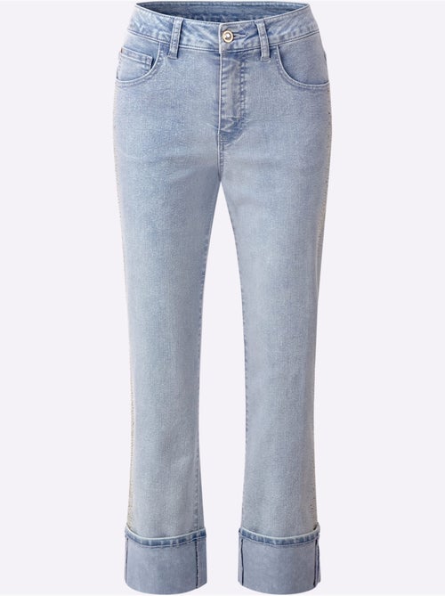 Jean Petites Pierres Brillantes Fantaisie - Taille Standard - Helline - Kiabi