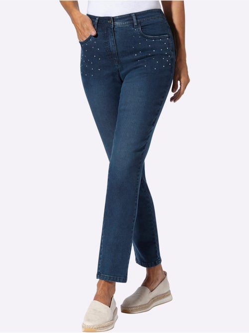 Jean Petites Pierres Brillantes Fantaisie - Taille Standard - Moda Vilona - Kiabi