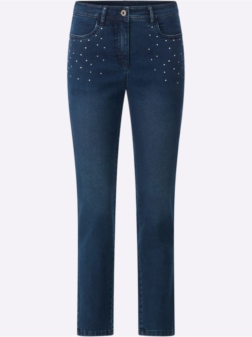 Jean Petites Pierres Brillantes Fantaisie - Taille Standard - Moda Vilona - Kiabi