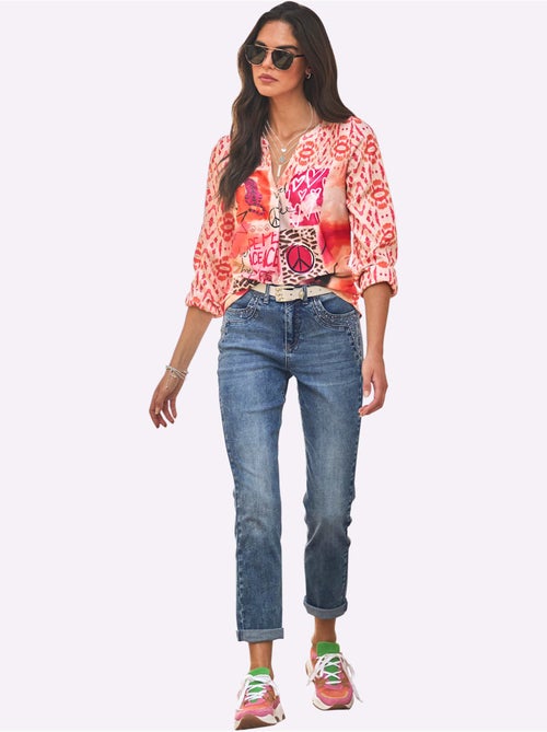 Jean Petites Pierres Fantaisie - Taille Standard - Helline - Kiabi
