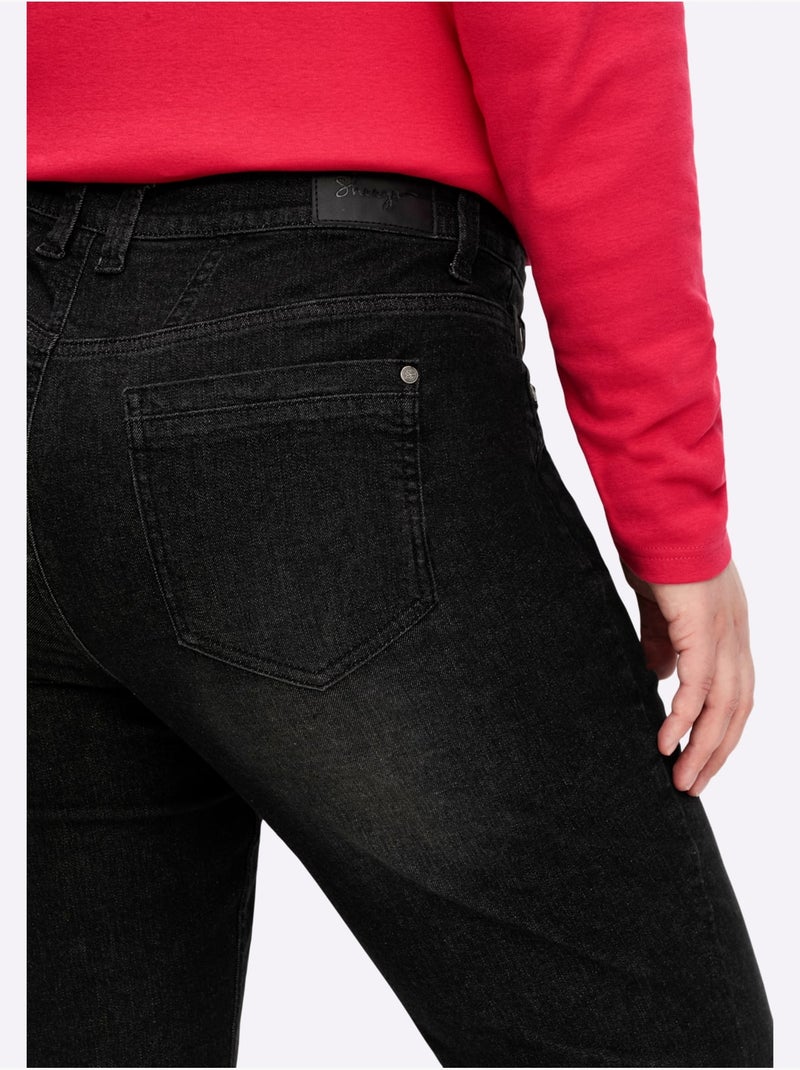 Jean pour les cuisses très fortes - taille longue - sheego Noir - Kiabi