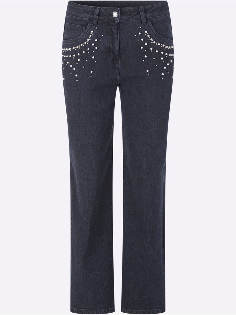 Jean pur coton - taille standard - witt Bleu foncé - Kiabi