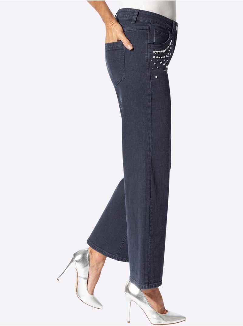 Jean pur coton - taille standard - witt Bleu foncé - Kiabi