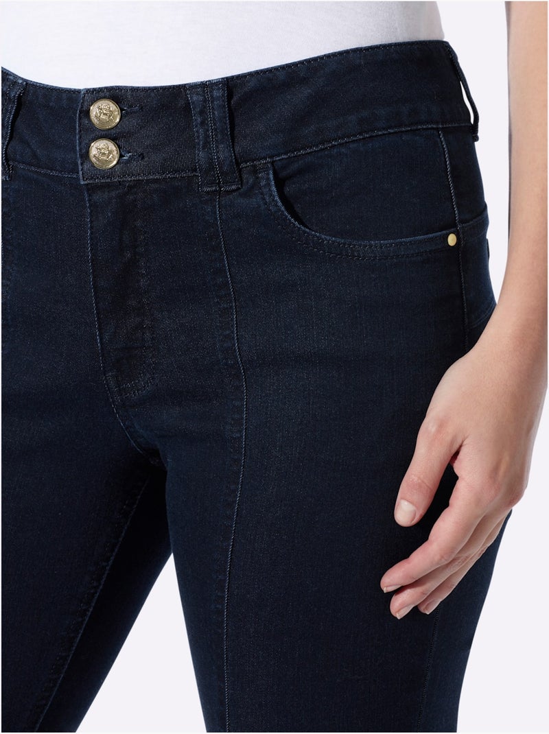 Jean push-up effet > pour un joli fessier - taille standard - helline Bleu foncé - Kiabi