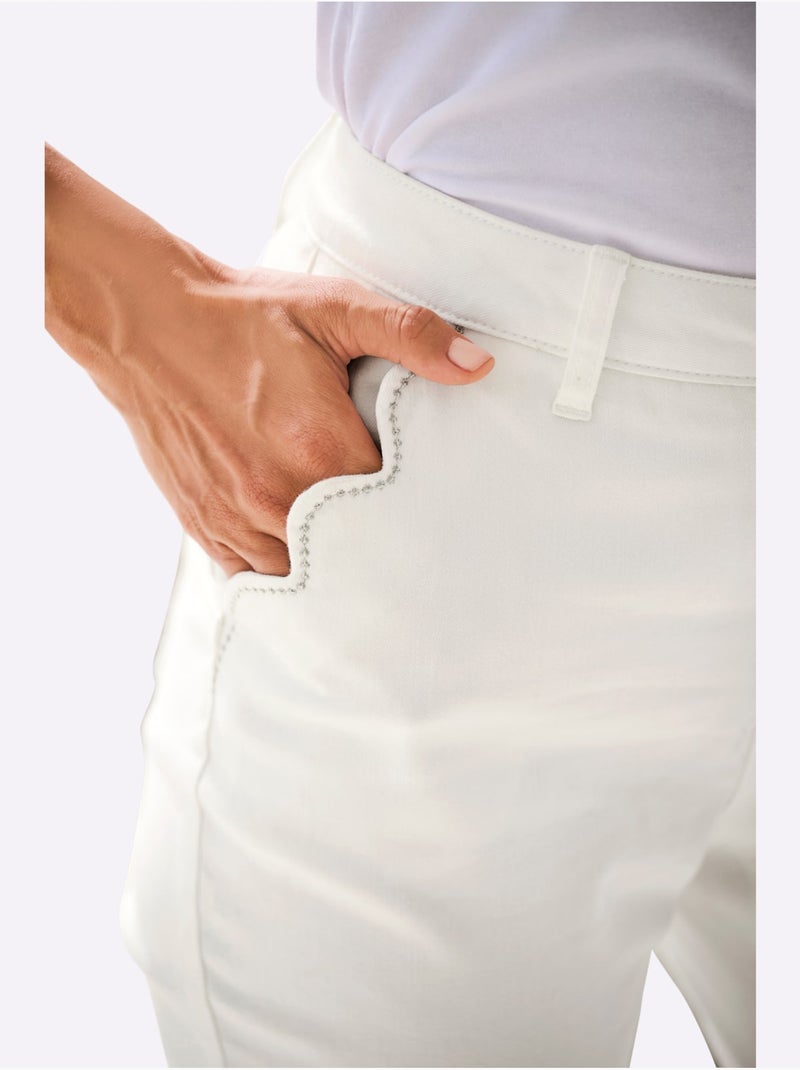 Jean Push-up Légèrement évasé - Taille Standard - Helline Ecru - Kiabi