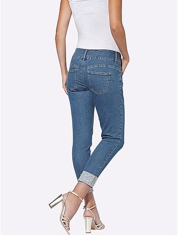 Jean Push-up Perles Et Petites Pierres Brillantes Fantaisie - Taille Standard - Helline