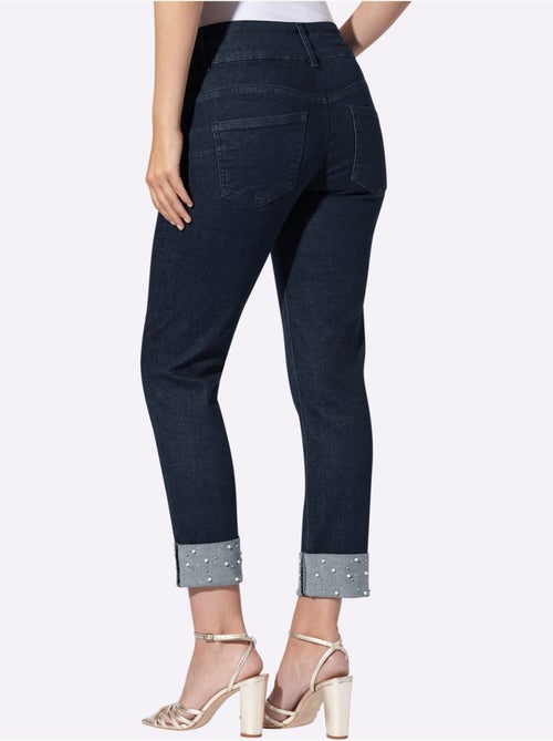 Jean Push-up Perles Et Petites Pierres Brillantes Fantaisie - Taille Standard - Helline - Kiabi