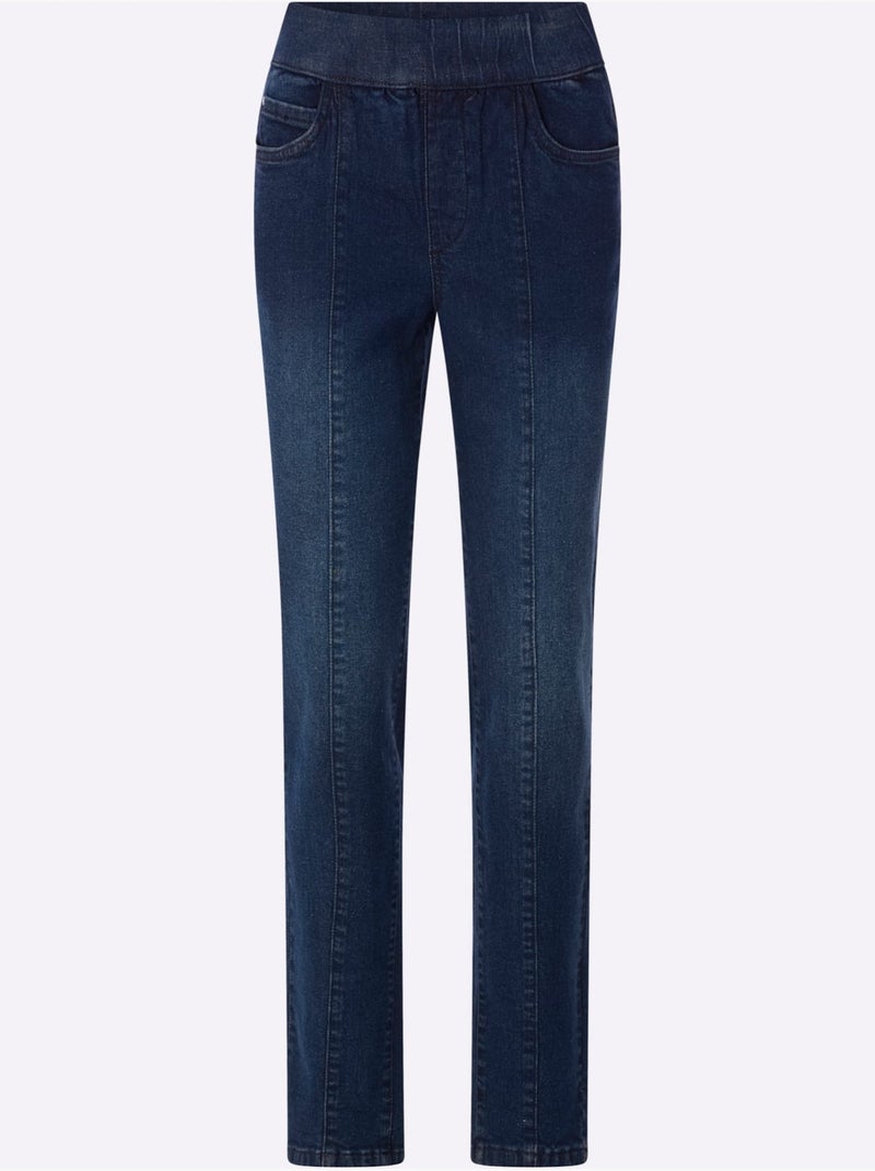 Jean Qualité Coton - Taille Courte - Witt Bleu jean - Kiabi