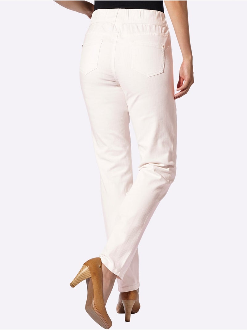 Jean Qualité Coton - Taille Courte - Witt Ecru - Kiabi