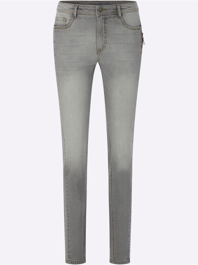 Jean qualité coton - taille courte - witt Gris Bleu - Kiabi