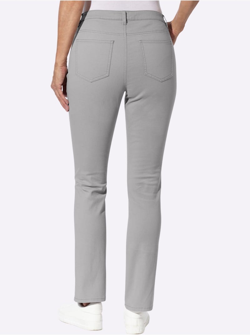Jean qualité coton - taille courte - witt Gris foncé - Kiabi