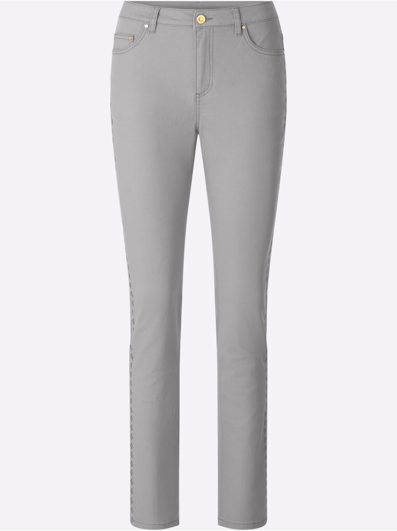 Jean qualité coton - taille courte - witt Gris foncé - Kiabi