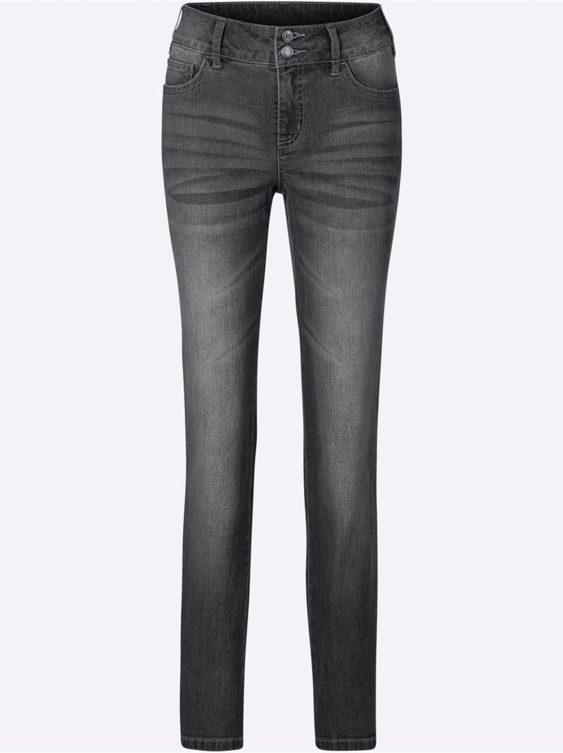Jean qualité coton - Taille courte - witt Gris - Kiabi