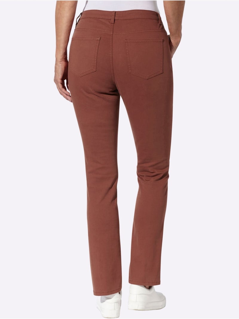 Jean qualité coton - taille courte - witt Marron - Kiabi