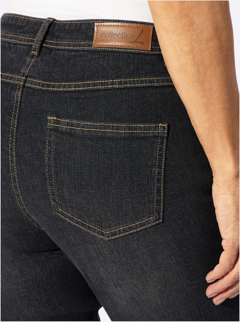 Jean qualité coton - taille courte - witt Noir - Kiabi