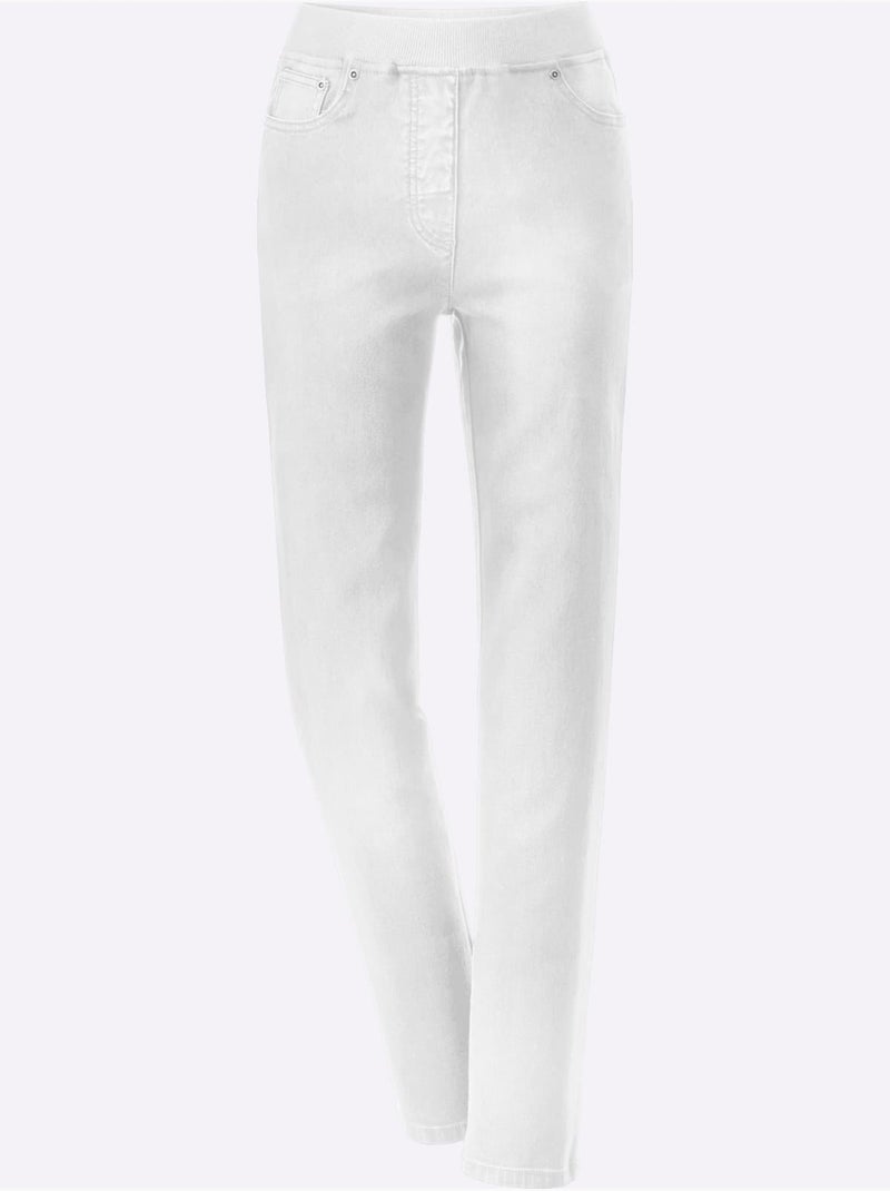 Jean Qualité Coton - Taille Extra Courte - Witt Blanc - Kiabi