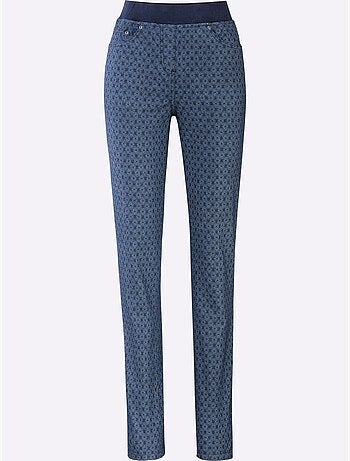 Jean en coton à ceinture intégrée et fermeture à bouton - Taille extra courte - Witt