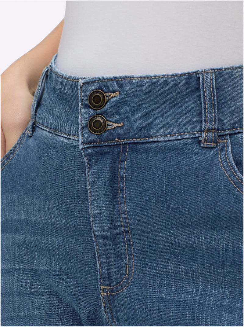 Jean qualité coton - Taille extra courte - witt Bleu jean - Kiabi
