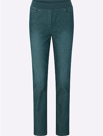 Jean en coton à ceinture intégrée et fermeture à bouton - Taille extra courte - Witt