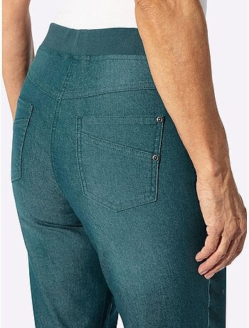 Jean en coton à ceinture intégrée et fermeture à bouton - Taille extra courte - Witt