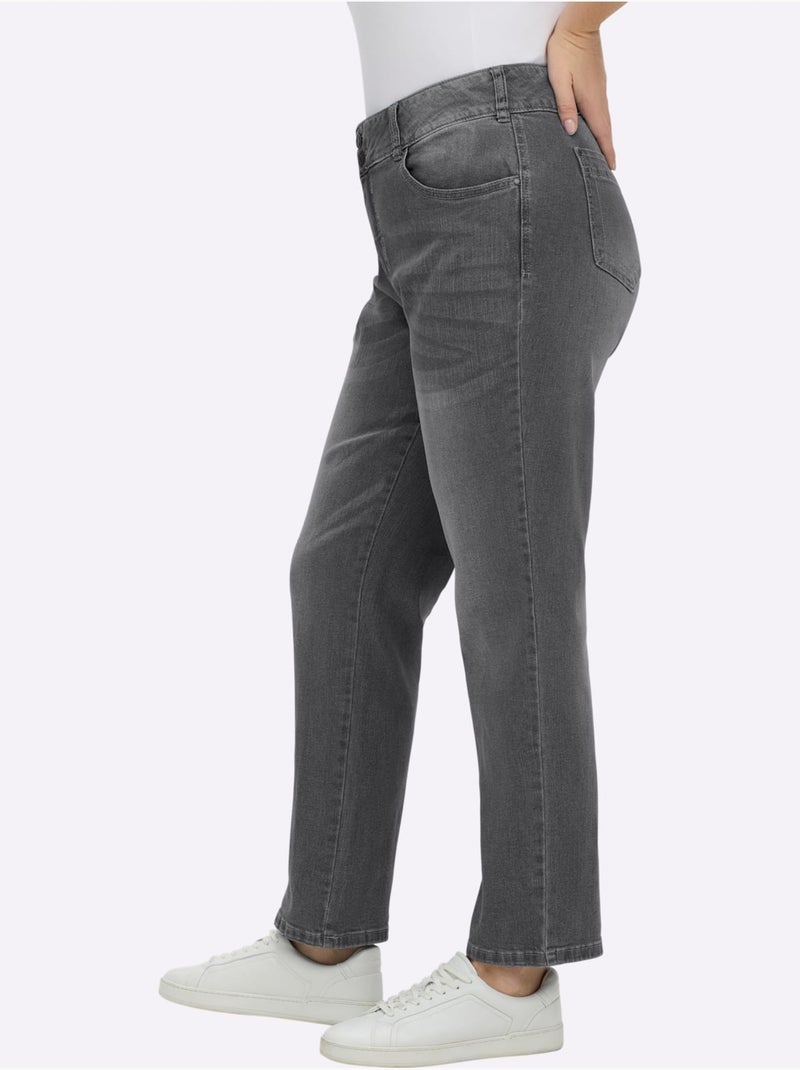 Jean qualité coton - Taille extra courte - witt Gris - Kiabi