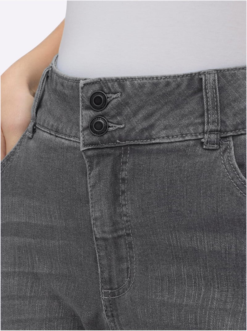 Jean qualité coton - Taille extra courte - witt Gris - Kiabi