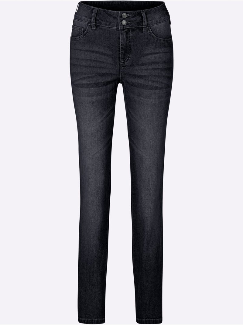 Jean qualité coton - Taille extra courte - witt Noir - Kiabi