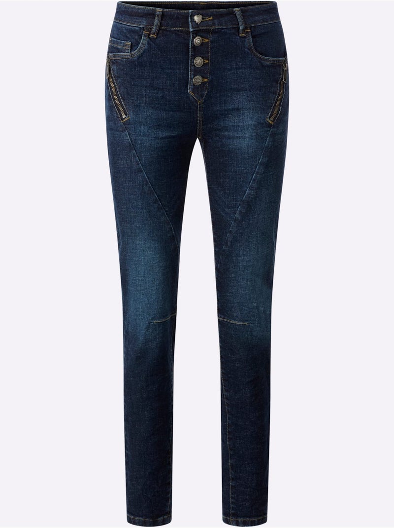 Jean Qualité Coton - Taille Standard - helline Bleu foncé - Kiabi