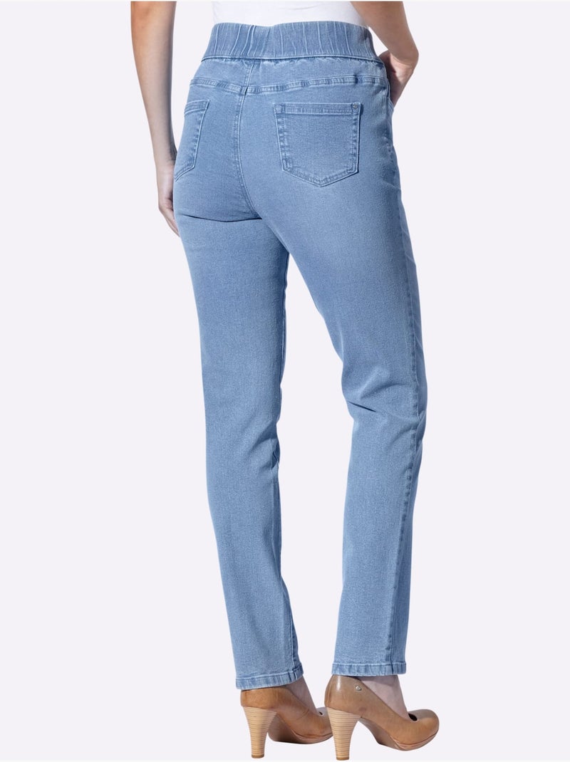 Jean Qualité Coton - Taille Standard - Witt Bleu Blanc - Kiabi