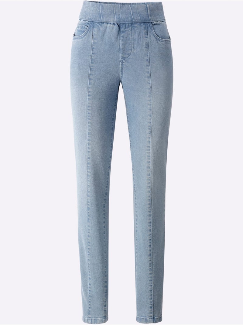 Jean Qualité Coton - Taille Standard - Witt Bleu Blanc - Kiabi