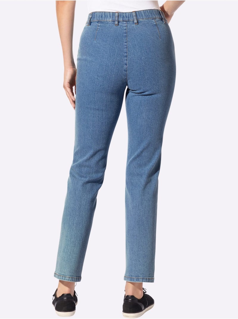 Jean Qualité Coton - Taille Standard - Witt Bleu Blanc - Kiabi